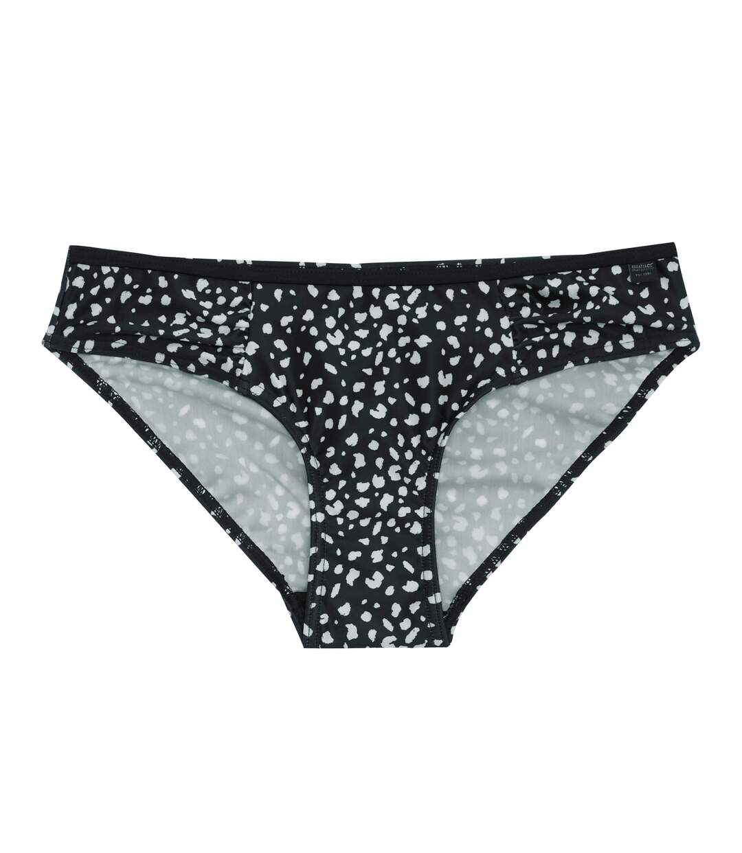 Womens/ladies Aceana Polka Dot Bikini Bottoms Black White Regatta-2