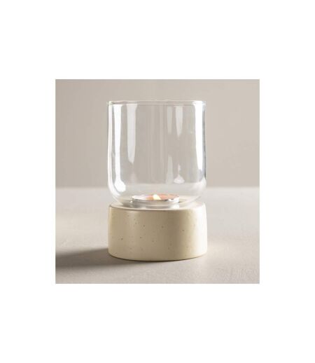 Lanterne en Verre Vica 12cm Beige