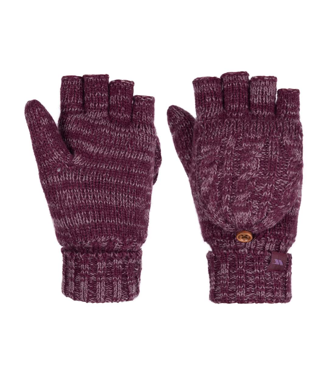 Gants Tricotés Unis Kollie Femme Rose Trespass-3