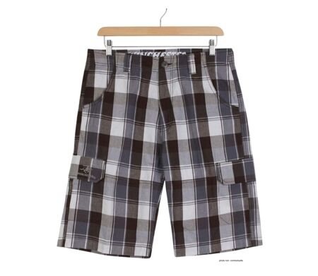 Bermuda homme WINCHESTER ILLOWA2 gris et chocolat : le short à carreaux en coton tout confort