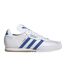 Childrens/kids Samba Super Leather Trainers White Blue Adidas-1