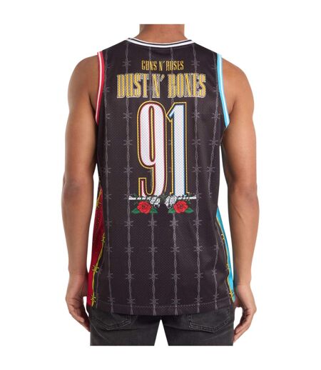 Maillot De Basket Dust N Bones Homme Noir Rouge Bleu Amplified