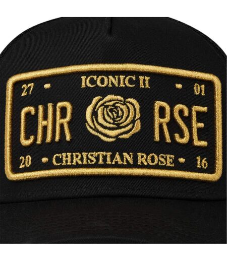 Casquette Trucker Li Plate Noir Jaune Or Christian Rose