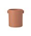 Cache-Pot Design Handle 17cm Terracotta