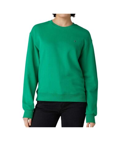 Sweat Vert Femme Tommy Hilfiger On Chest WW0WW41246 - L