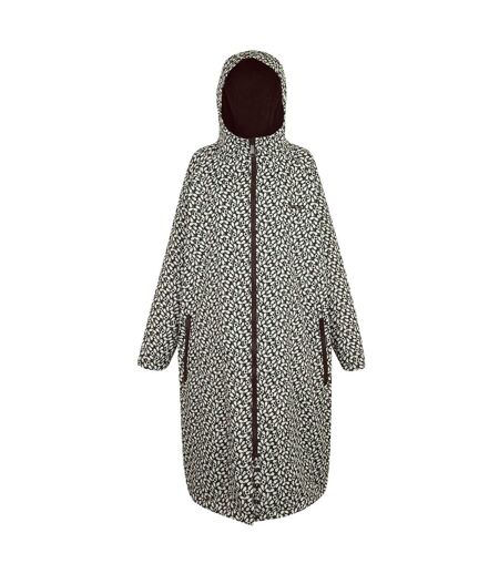 Womens/ladies orla kiely jasmine flower changing robe black Regatta