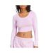 T-Shirt rose femme adidas 3s crop-1