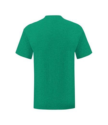 T-shirt Iconic Homme Vert Chiné Fruit Of The Loom