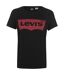 Womens/ladies Batwing Logo T-shirt Black Levis-2