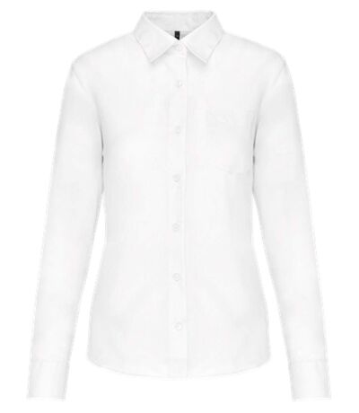 Chemise popeline manches longues - Femme - K549 - blanc