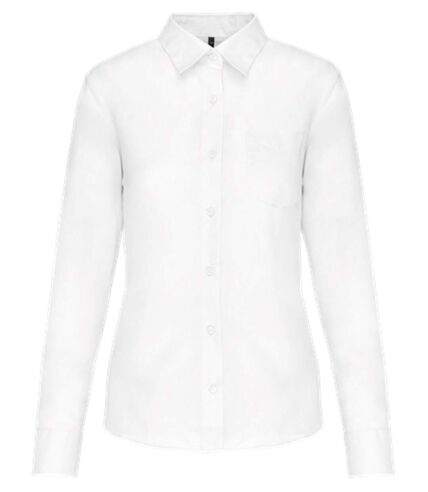 Chemise popeline manches longues - Femme - K549 - blanc