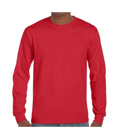Gildan Unisex Adult Ultra Cotton Long-Sleeved T-Shirt (Red) - UTRW9626