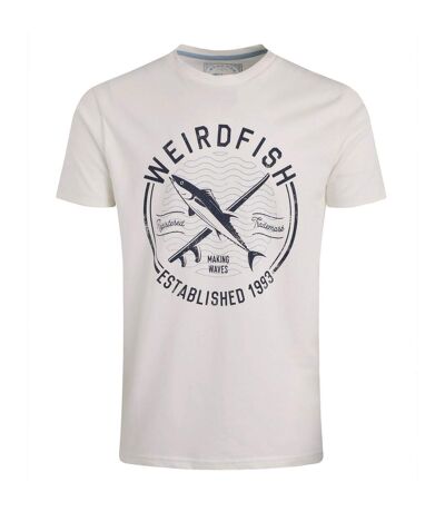 Mens hudson printed branded t-shirt white Weird Fish