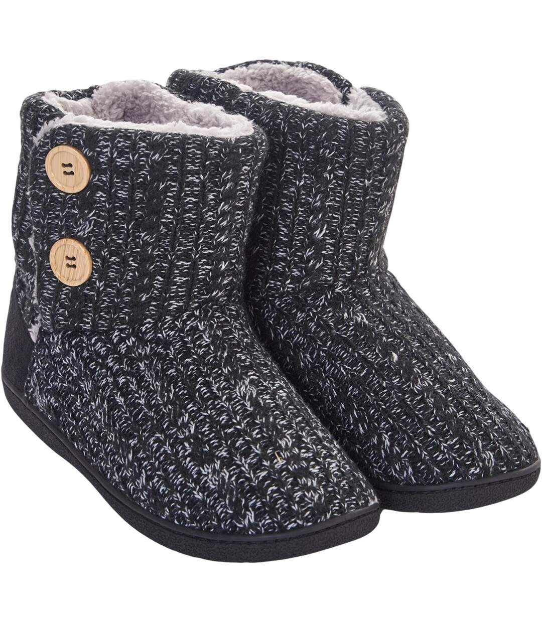 Chaussons Bottines Femme Noir Keanu-3