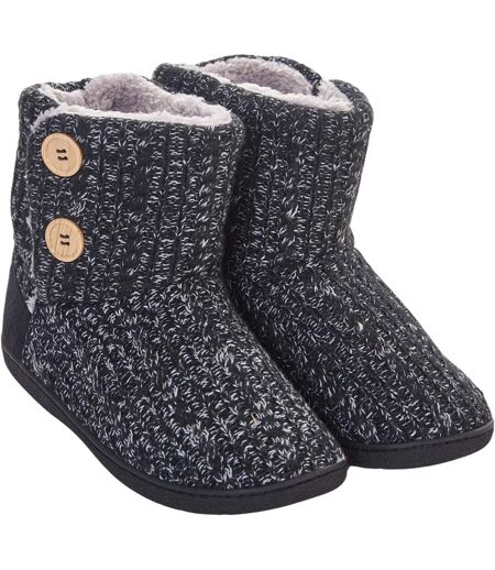 Chaussons Bottines Femme Noir Keanu