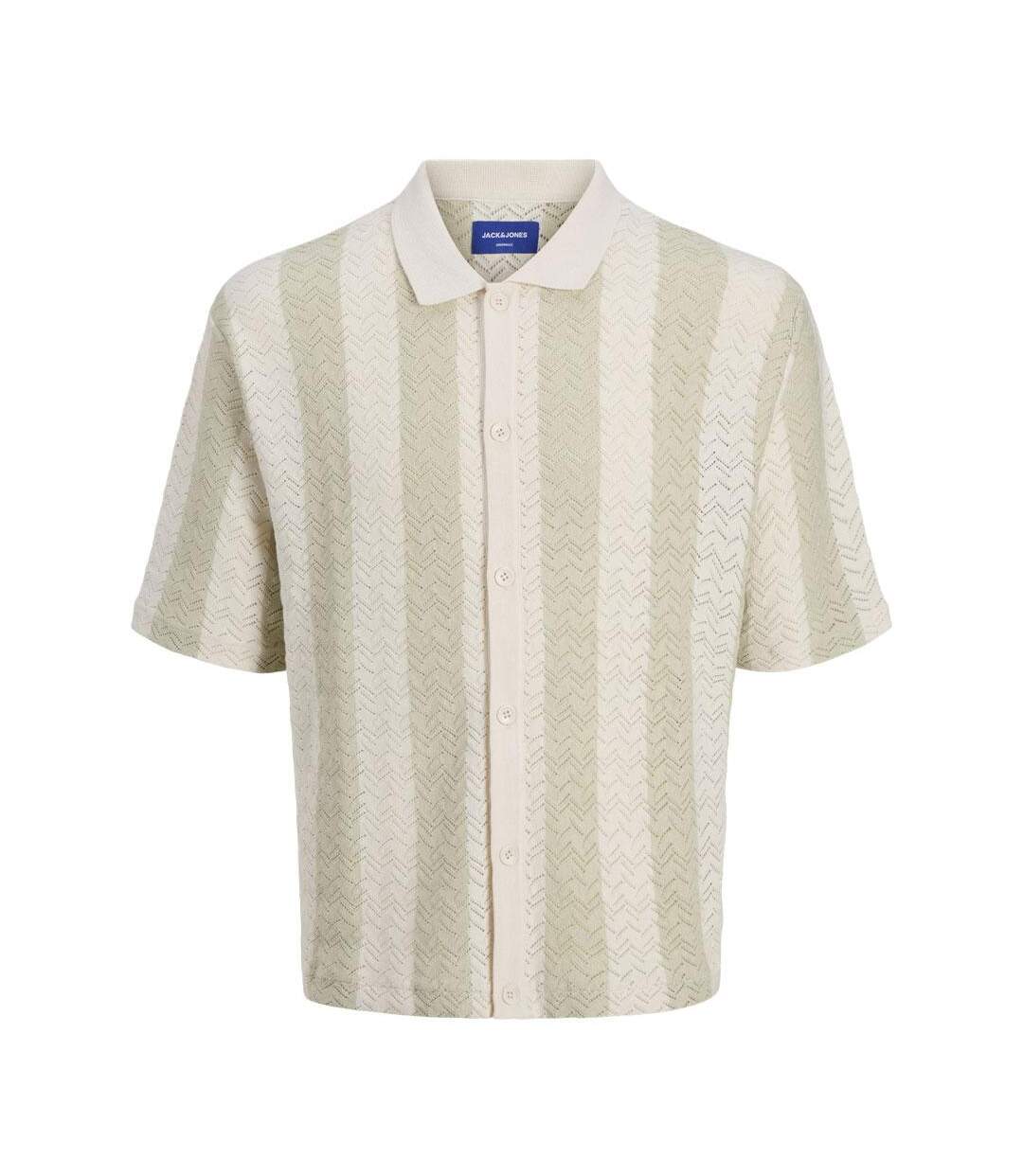 Chemise beige/verte homme jack & jones ortyler - l-1
