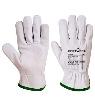 A260 oves leather driver gloves m grey Portwest