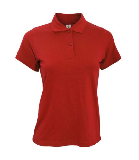 B&C Safran Pure Ladies Short Sleeve Polo Shirt (Red)