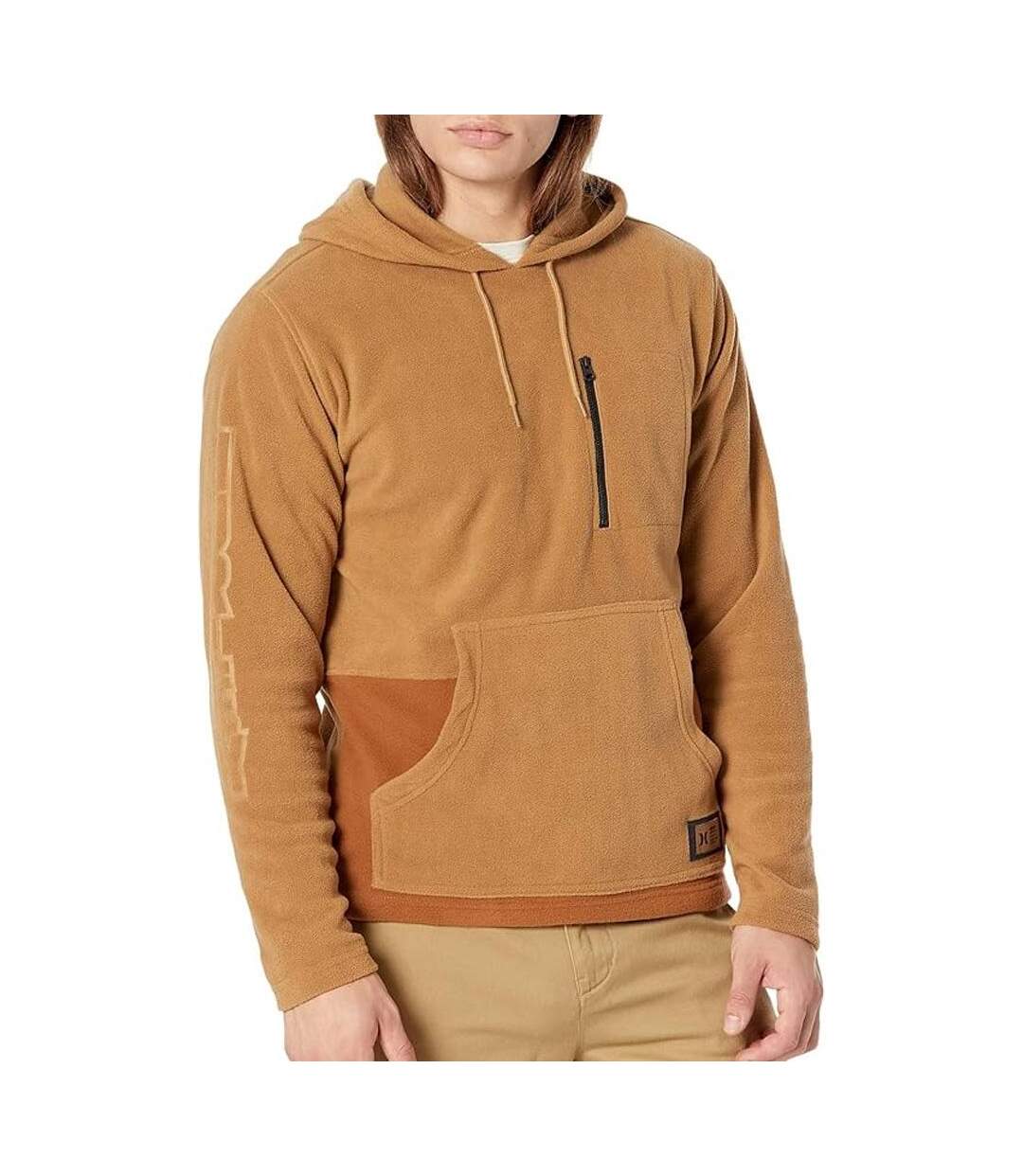 Sweat polaire marron homme hurley santa pullover-1