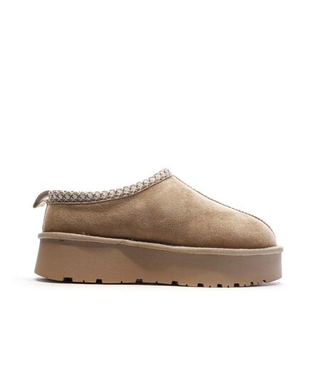 Chaussons beige femme xti microfiber