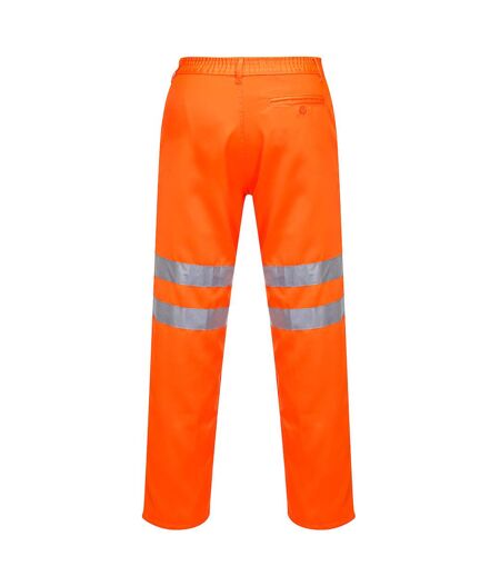Portwest Mens Polycotton Hi-Vis Safety Work Trousers (Orange) - UTPW712
