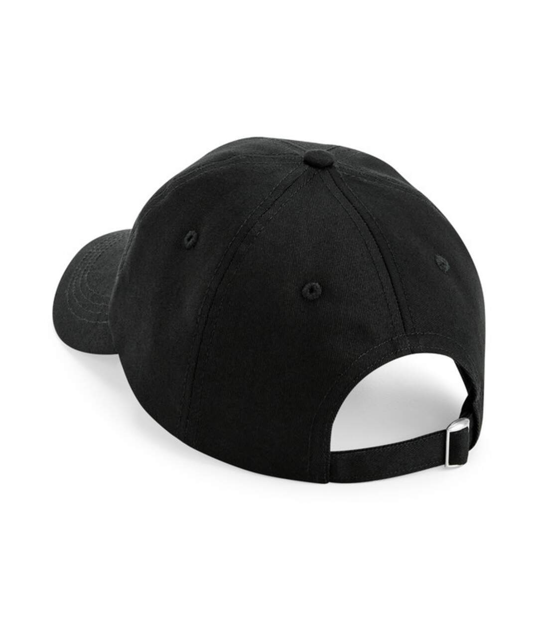 Unisex adult organic cotton 5 panel baseball cap black Beechfield-2