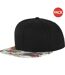 Lot de 2  casquettes imprimées ajustables homme noir/floral menthe Yupoong