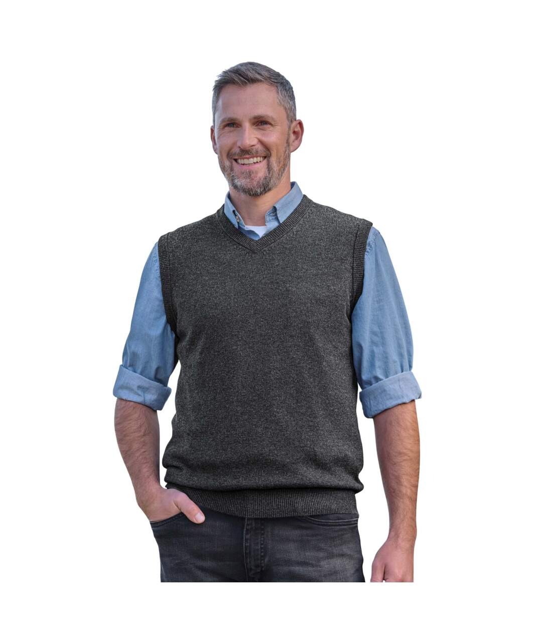 Gilet Homme Anthracite WoolOvers-1