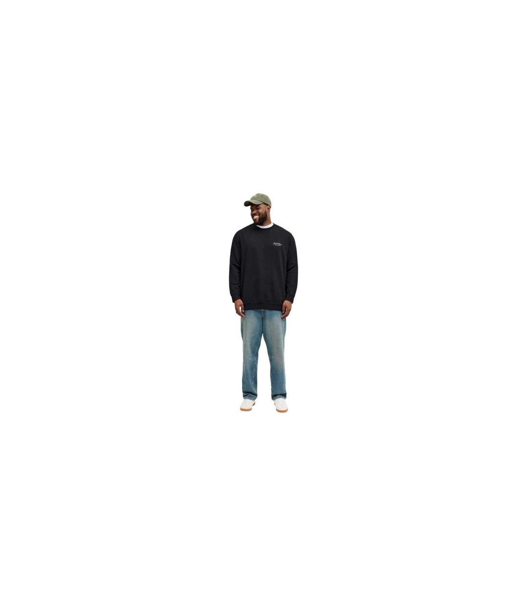 Mens Archive Logo Sweatshirt Black Jack And Jones-1