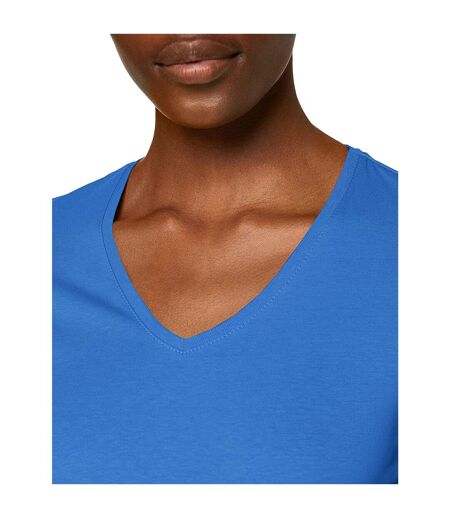T-shirt Col V Femme Bleu Roi Stedman