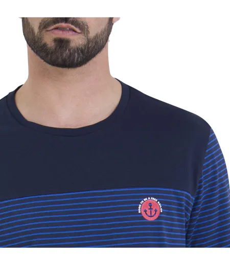 Pyjama court rayures homme L'Escale Athena