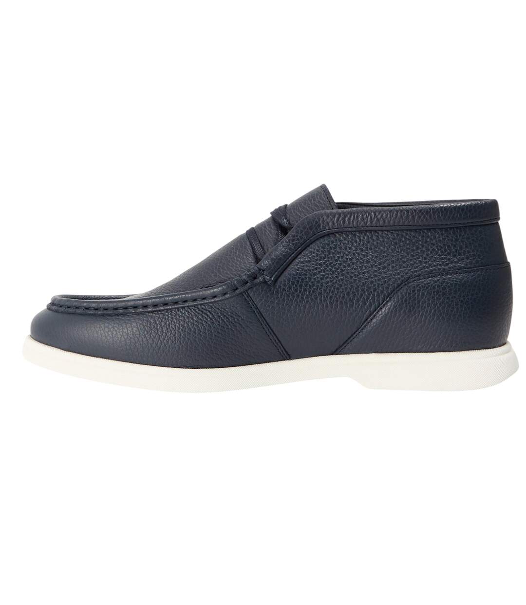 Mens Sienne Desb Leather Chukka Boots Dark Blue Boss-2