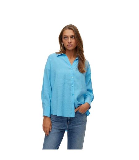 Chemise Manches Longues Vmqueeny Femme Bleu Clair Vero Moda
