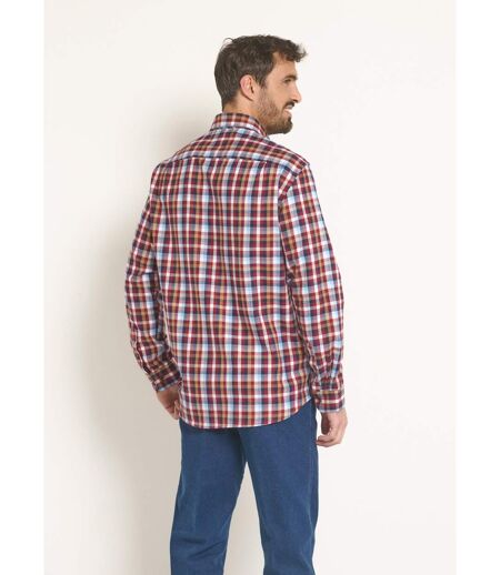 Chemise flanelle détails velours, chic