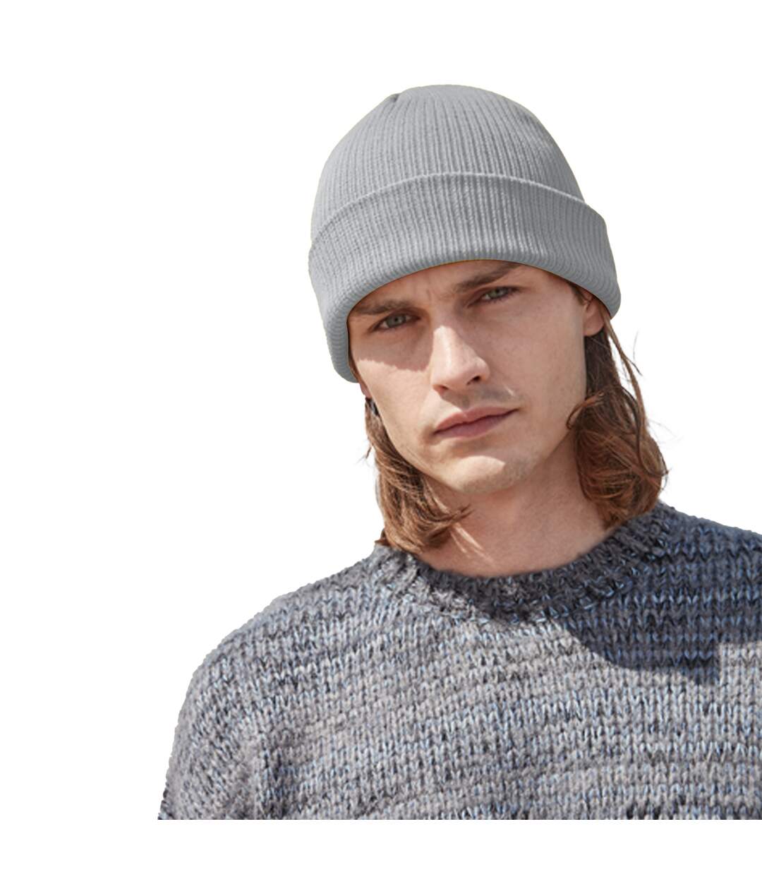 Bonnet Gris Clair Beechfield-1