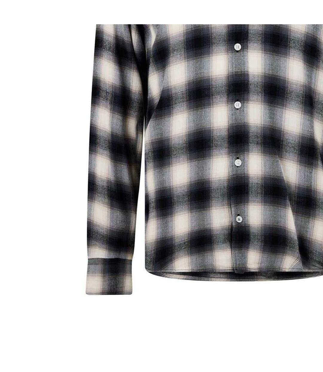 Chemise Motif/style Motif Écossais Liam Homme Gris Moyen Noir Blanc Boss-4