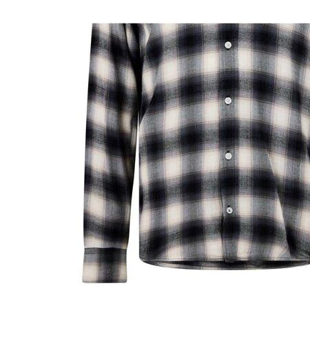 Chemise Motif/style Motif Écossais Liam Homme Gris Moyen Noir Blanc Boss