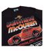 T-shirt Motif Flash Mcqueen Race Adulte Noir Cars-4