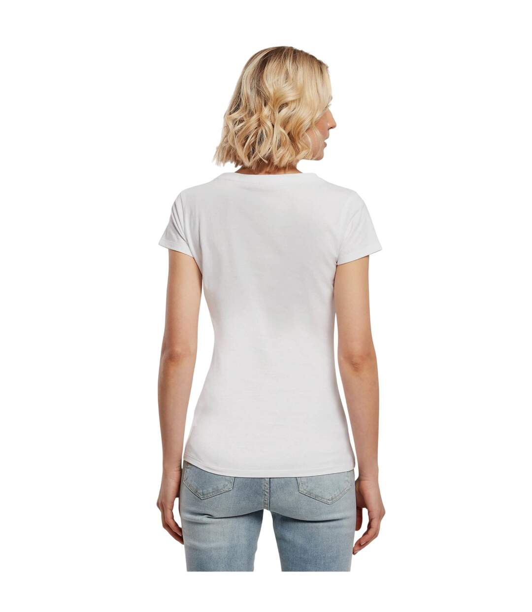 T-shirt Basique Pour Femmes/femmes Blanc Build Your Brand-3