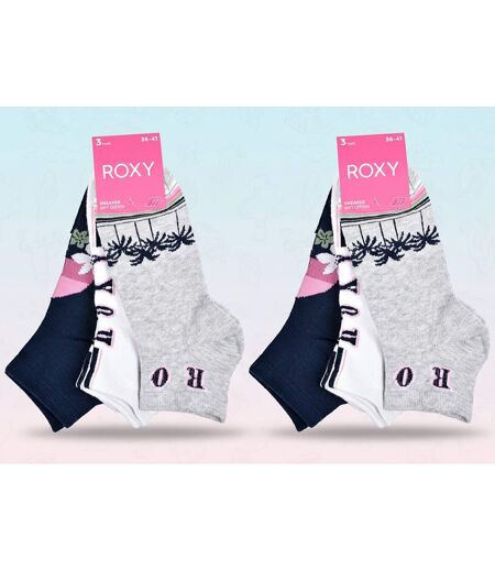 ROXY Lot Chaussettes Courtes Sneaker– Pack de 6 Paires