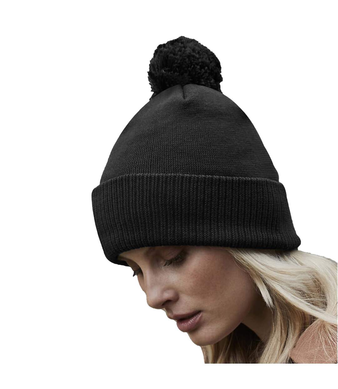 Beechfield Unisex Adult Snowstar Organic Cotton Beanie (Black) - UTRW8277-2