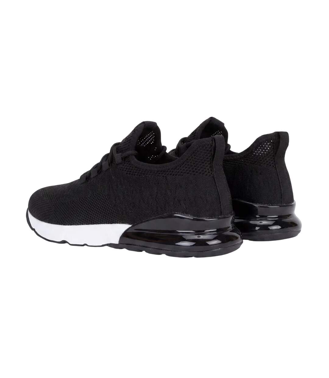 Mens Smitlay Trainers Black White Crosshatch-2