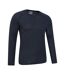 Mens talus round neck long-sleeved thermal top navy Mountain Warehouse-3