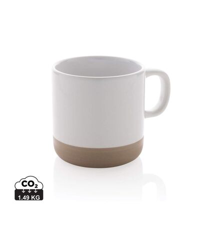 Glazed ceramic 360ml mug one size white XD Collection
