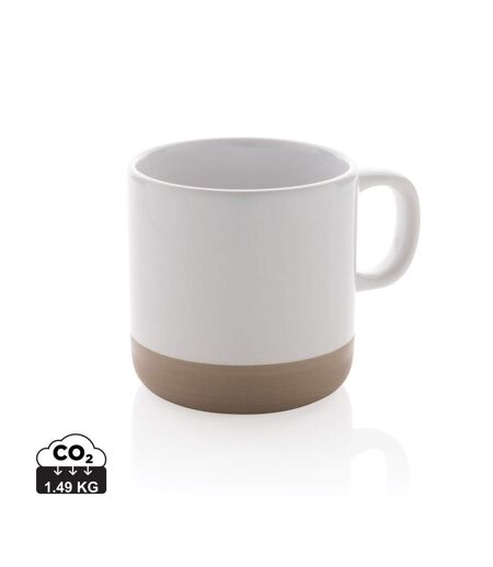 Glazed ceramic 360ml mug one size white XD Collection