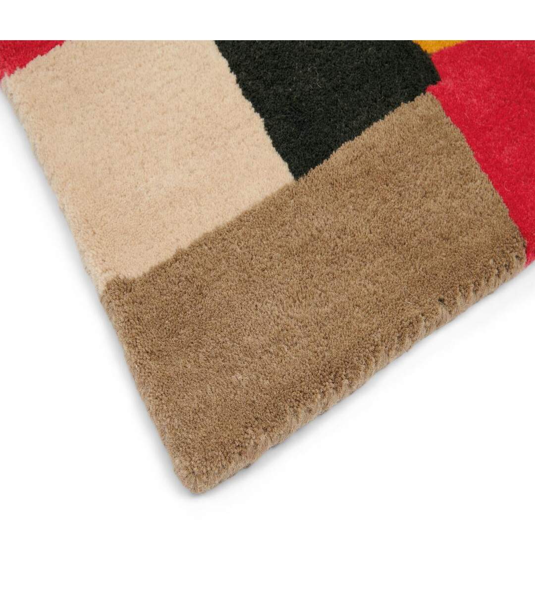 Tapis salon et chambre tissé en laine motif géométrique DOMINO-4