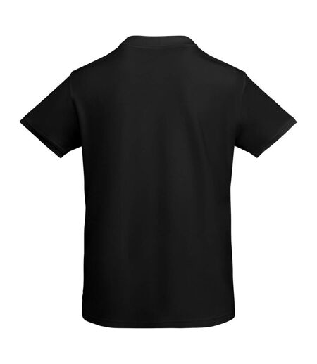 Mens prince short-sleeved polo shirt solid black Roly