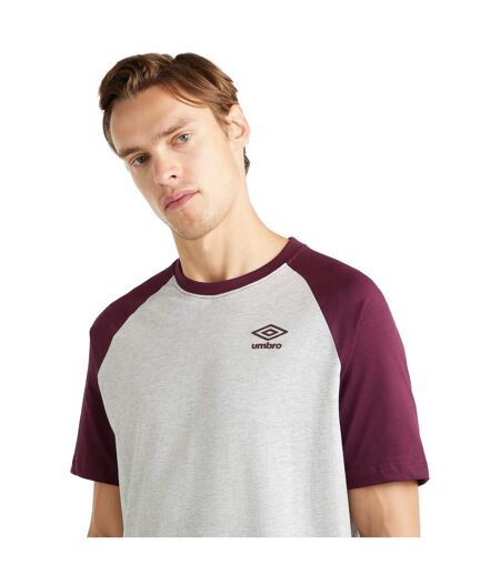 Umbro - T-shirt CORE - Homme (Gris chiné / Violet foncé) - UTUO1830
