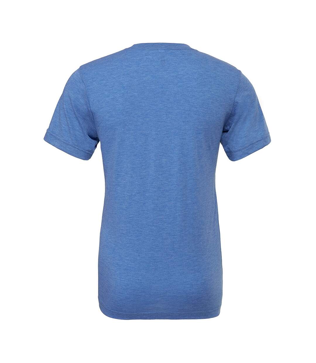 Canvas Mens Triblend Crew Neck Plain Short Sleeve T-Shirt (True Royal Triblend)