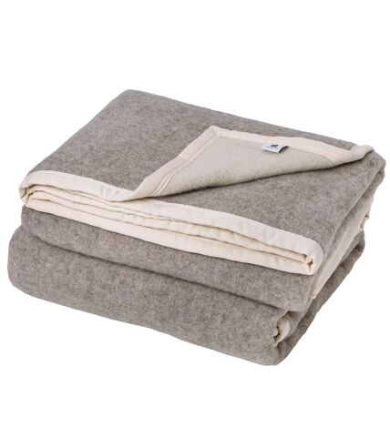 Couverture pur laine vierge blanchie PASTORALE